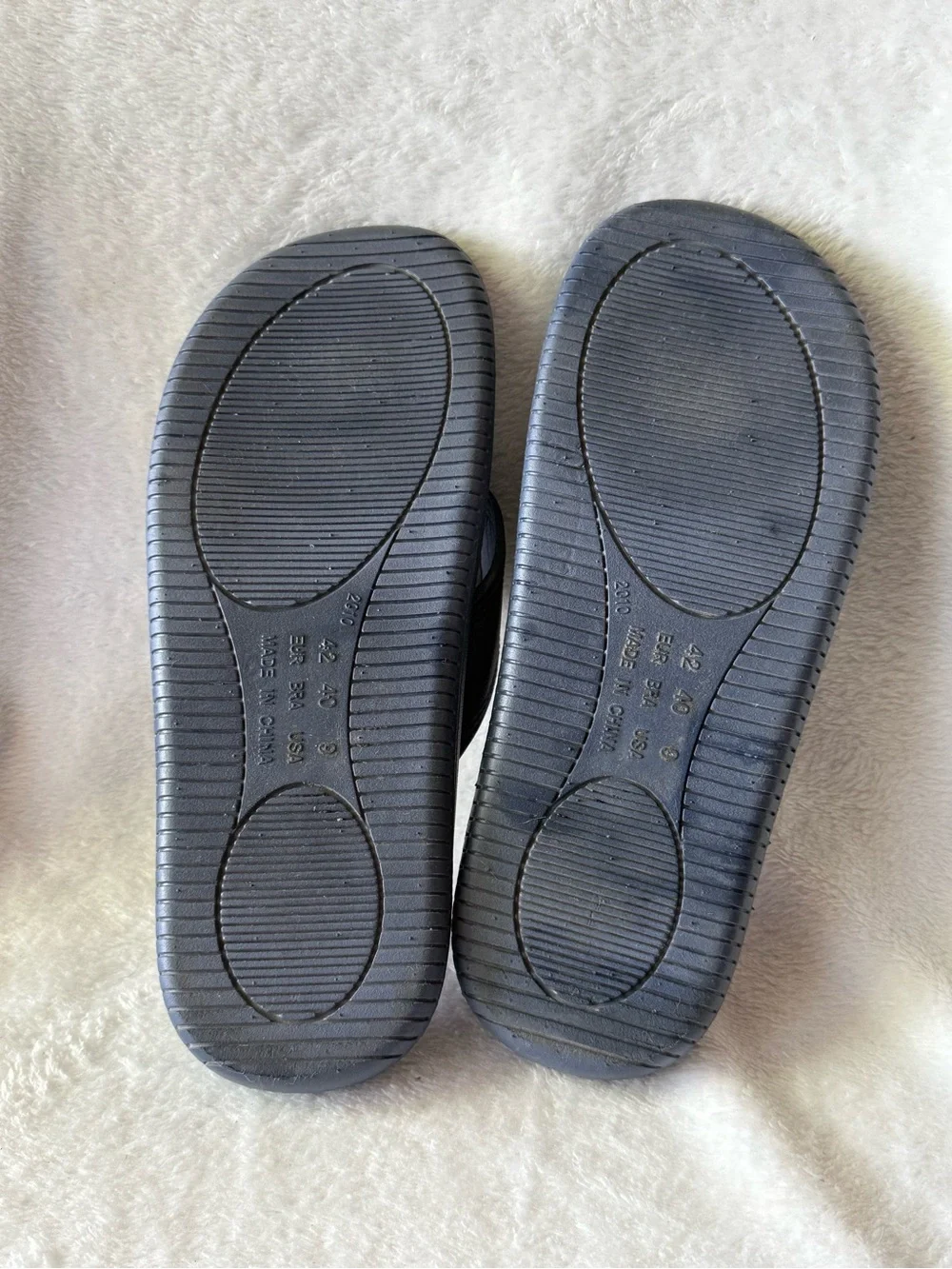 Men's Navy Blue Patriotic Flip-Flop Sandals Stars & Stripes Size 9 Wave Zone
